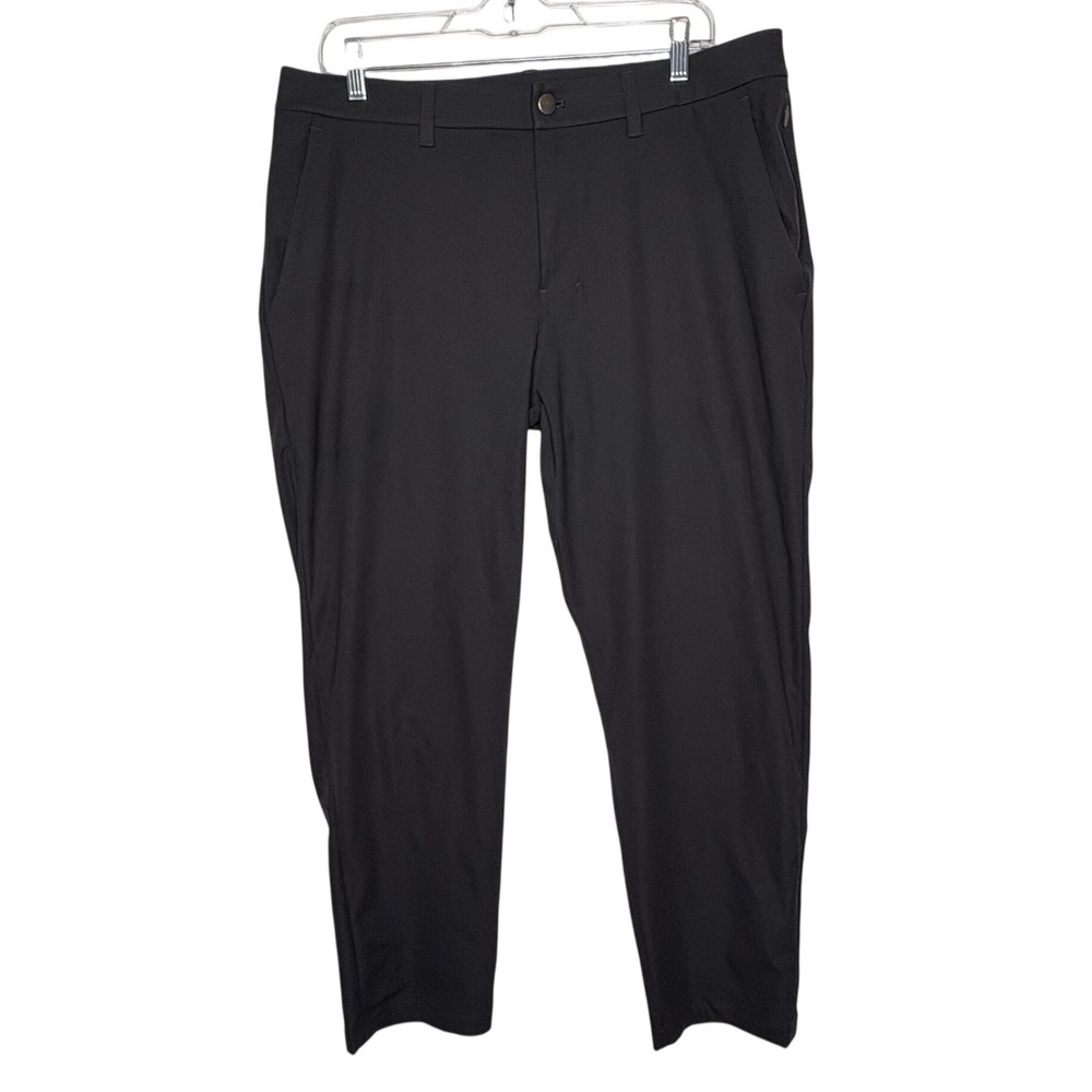Lululemon Mens ABC Classic Fit Trouser 34x28.5 Black Warpstreme Modern Tech Pant